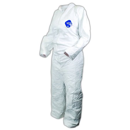 Dupont Disposable Clothing, M, White, Tyvek, Zipper CVZ11-M